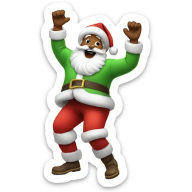 Santa Clause dancing  sticker