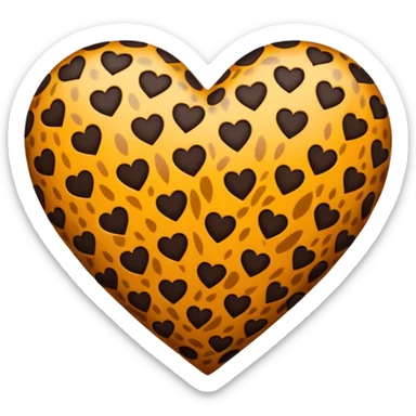 un cuore leopardato sticker