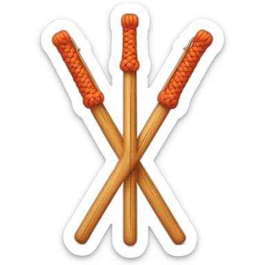 Two knitting needles sticker