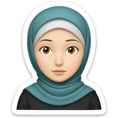 Standing up girl emoji, wearing a hijab sticker