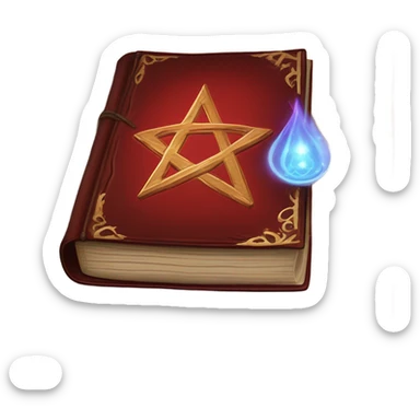 warlock book red sticker