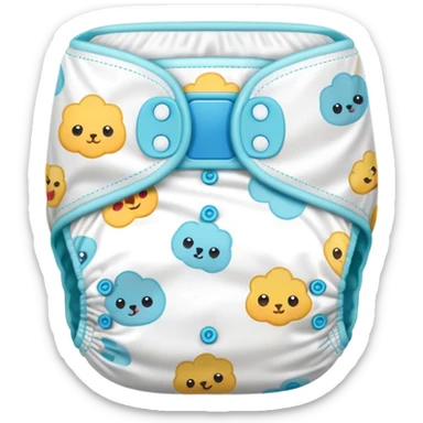 Nursery print disposable diaper sticker