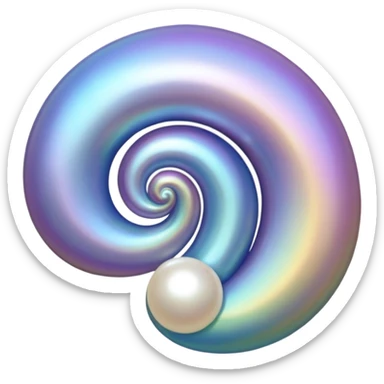 Shell with pearl sticker