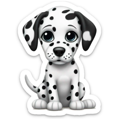 robber dalmatian puppy small cozy  sticker