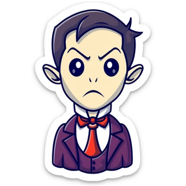 vampire with a monocle sticker