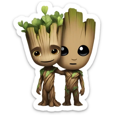 Groot with buble sticker
