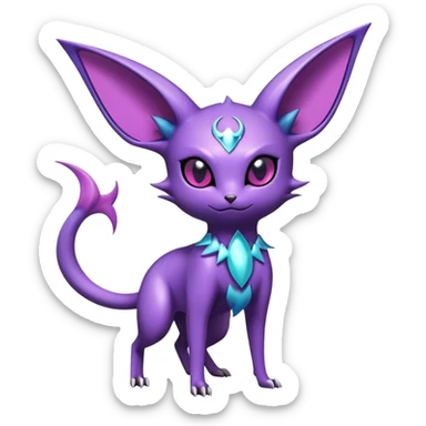 Cool Edgy Shiny Noibat-Espeon-hybrid  full body sticker
