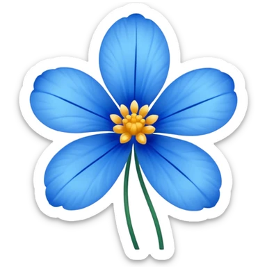 Blue flower sticker