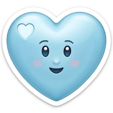 number ten inside a light blue heart sticker