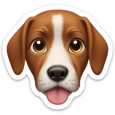 Love eyes with tongue sticking out with dog ears sticker