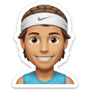 rafael nadal half body with head band,half body sticker
