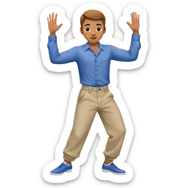 MALE CHOREOGRAPHER DANCING TAP WITH PANTS AND SHIRT sticker