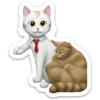 teacher cat with a blackboard behi sticker