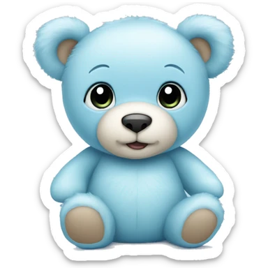 Baby blue teddy bear  sticker