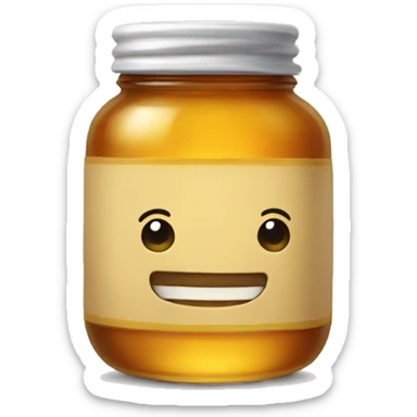 A jar of honey sticker
