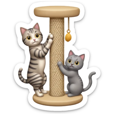 Cat Scratching Post sticker