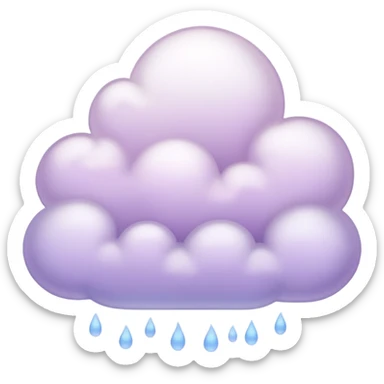 Pale purple cloud sticker