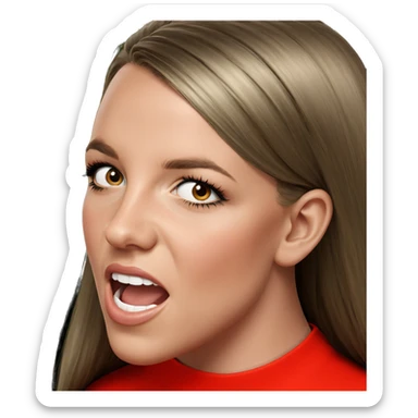 realistic portrait of girl sticker