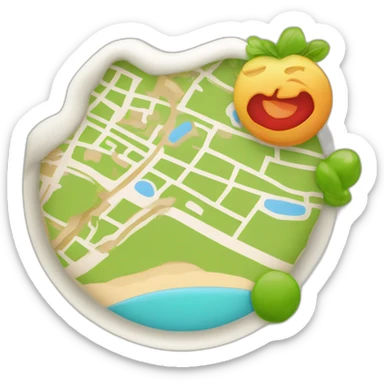 map marker, category food, w h 80% sticker