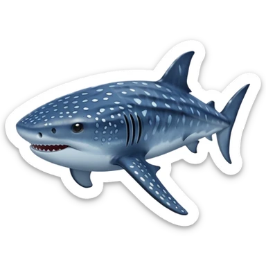 whale shark swimming sticker