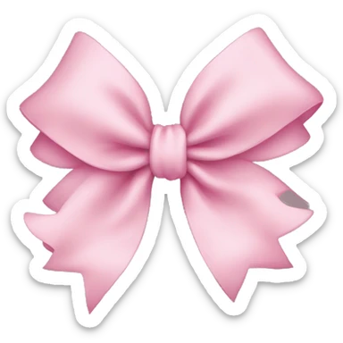 soft pink bow sticker