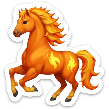 fiery horse sticker