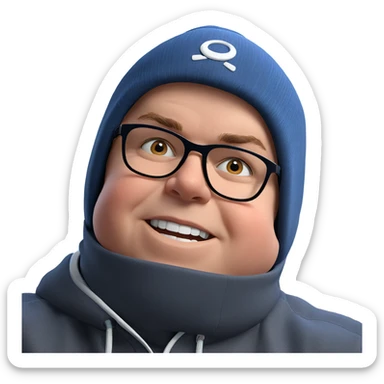 portrait of a boy in hat sticker