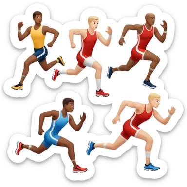 des athletes HANDICPÉS avec des protheses de jambes qui font du handisport sticker