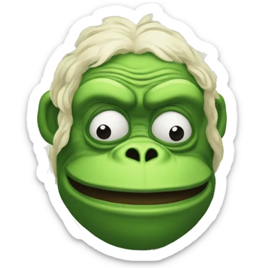 Pepe Ape with money and a moustache sticker
