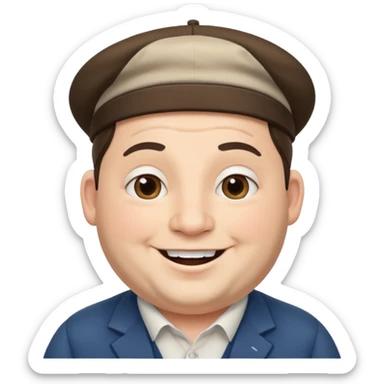 Fat Jewish man sticker