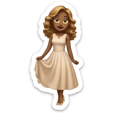 woman in a dress curtsying sticker