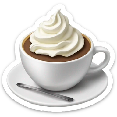 Coffee with chantilly sticker