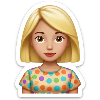 spotted dress sticker