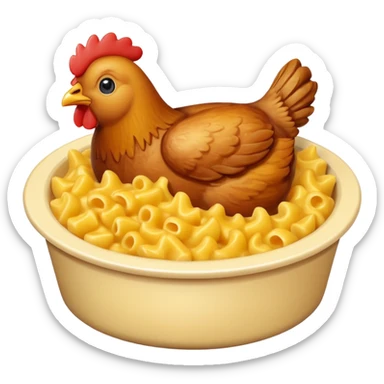 chicken with mac and cheese on the side sticker