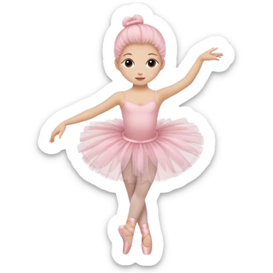 tutu pale pink no straps sticker