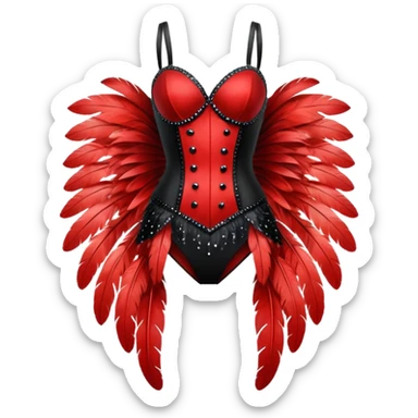 burlesque costume sticker