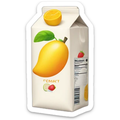 fruit juice carton sticker