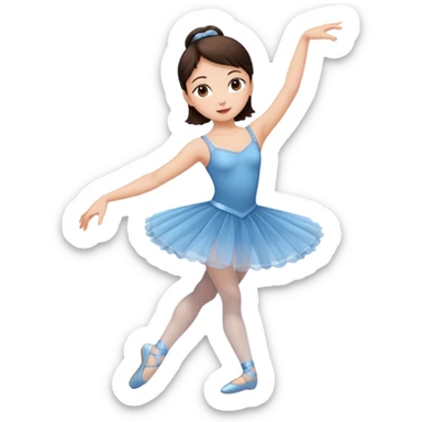 Bunette girl dancing ballet sticker