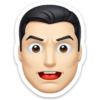 Superman  emoji face logo sticker