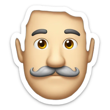 moustache de mario sticker