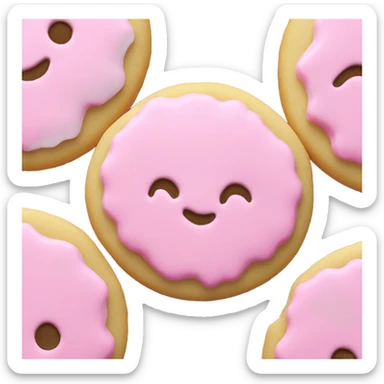 sugar cookie pink icing  sticker