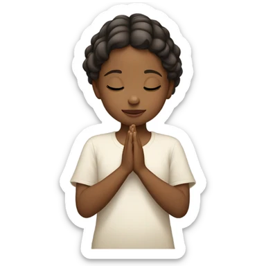 Praying girl sticker