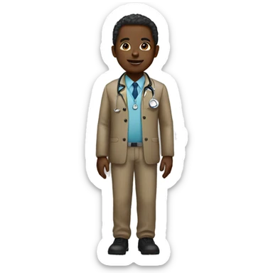 Black pediatrician sticker