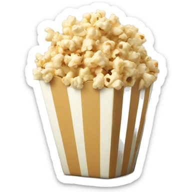 Beige popcorn  sticker
