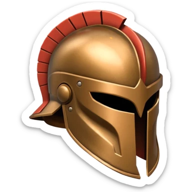 I need a Spartan helmet, but one that is on its side and is a single color. sticker