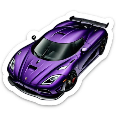 dark purple Koenigsegg agera sticker