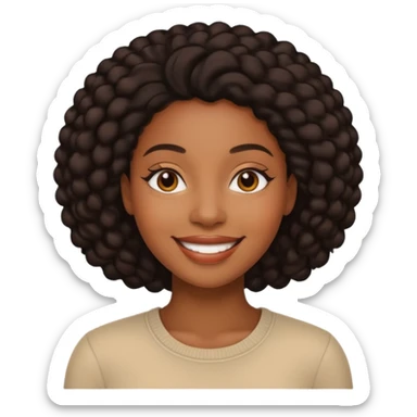black women smile sticker