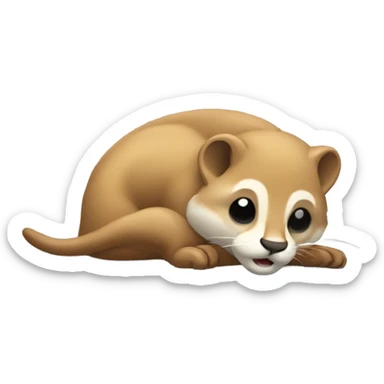weasel passed out sticker