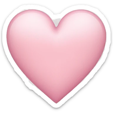 light pink heart sticker