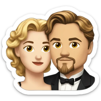 keyt winslet with leonardo dicaprio in titanic sticker